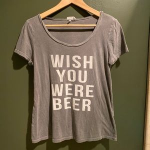 Full tilt wish you were beer shirt